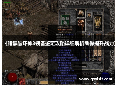 《暗黑破坏神3装备鉴定攻略详细解析助你提升战力》